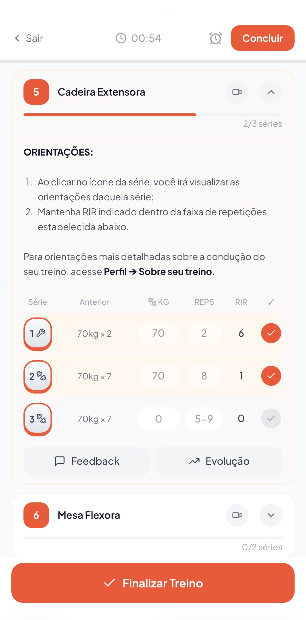 App de Treino